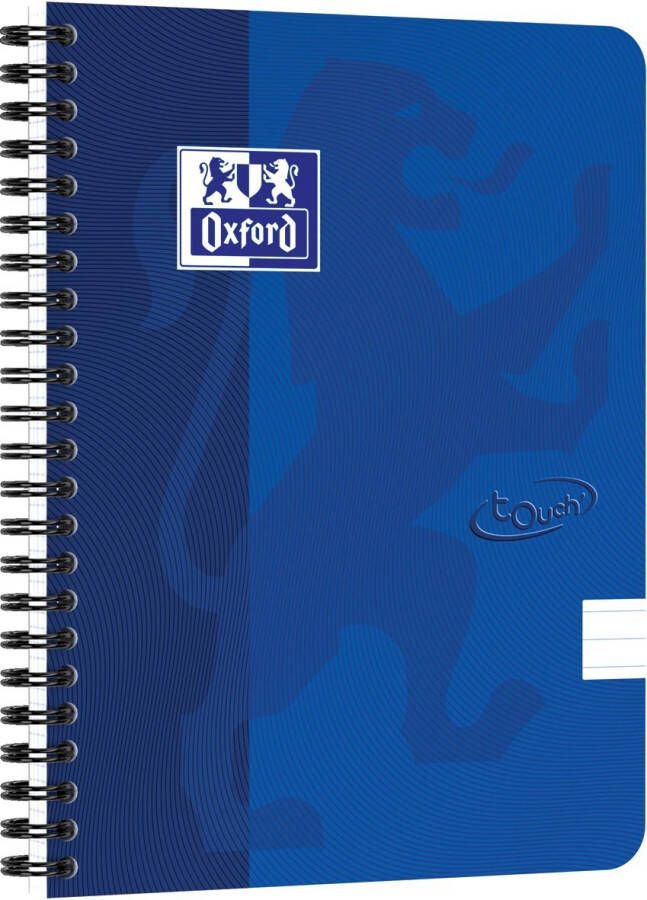 HAMELIN OXFORD Touch spiraalblok A5 gelijnd 70 vel 90g soepele kartonnen kaft blauw