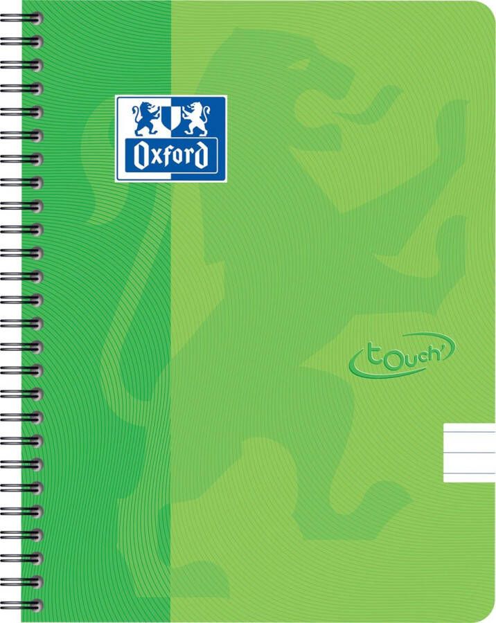 HAMELIN OXFORD Touch spiraalblok A5 gelijnd 70 vel 90g soepele kartonnen kaft lime groen