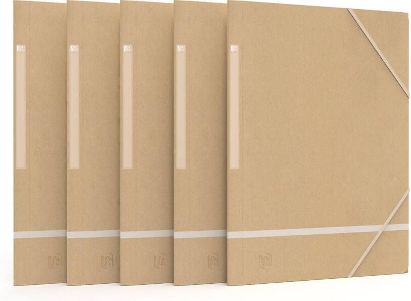 Oxford Touareg elastomap uit karton ft A4 naturel en geassorteerde kleuren pak van 5 stuks