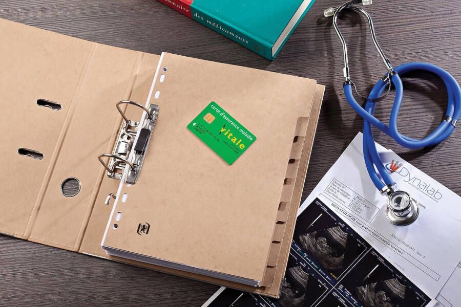 Oxford Touareg tabbladen uit karton ft A4 onbedrukt 11-gaatsperforatie 10 tabs - Foto 2