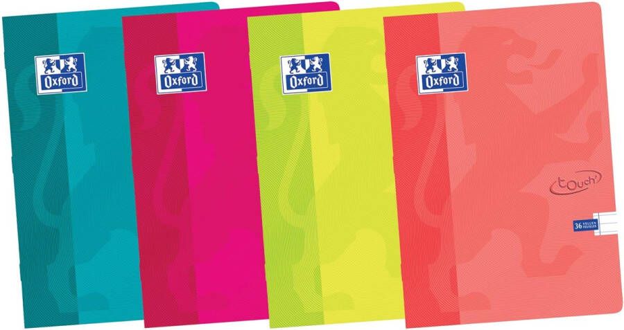 Oxford Touch schrift ft A5 36 vel gelijnd geassorteerde kleuren