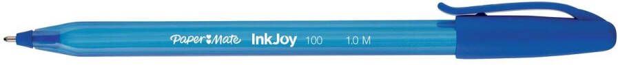Paper Mate balpen InkJoy 100 met dop blauw doos 80 + 20 gratis - Foto 2