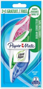 Paper Mate correctieroller Liquid Dryline Grip blister 2 + 1 gratis