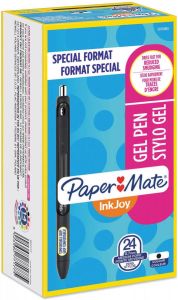 Paper Mate roller Inkjoy Gel medium value pack van 24 stuks(20 + 4 gratis ) zwart