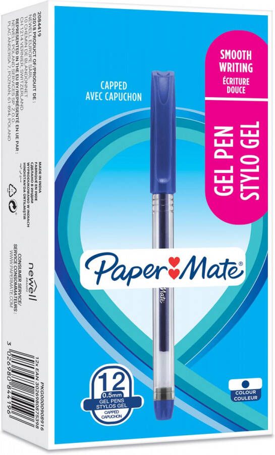 Paper Mate roller Jiffy Gel ultra fijn 0 5 mm blauw