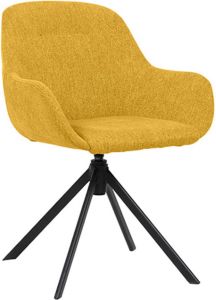 Paperflow bezoekersstoel Sira bekleding uit stof geel