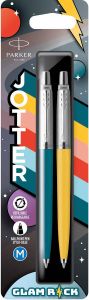 Parker Balpen Jotter Originals 70's Glam Rock ''Peacock blue en Sunshine yellow''