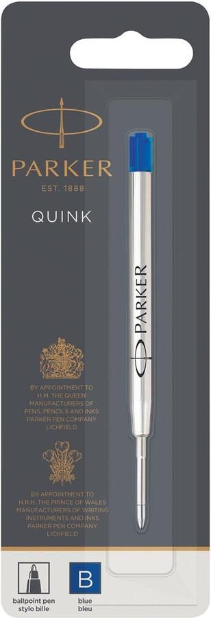 Parker Balpenvulling Quink breed blauw breed blister à 1 stuk - Foto 1