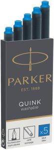Parker Quink inktpatronen koningsblauw doos met 5 stuks