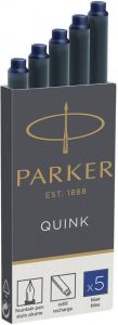 Parker Quink inktpatronen permanent blauw doos met 5 stuks