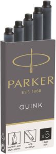 Parker Quink inktpatronen zwart doos met 5 stuks