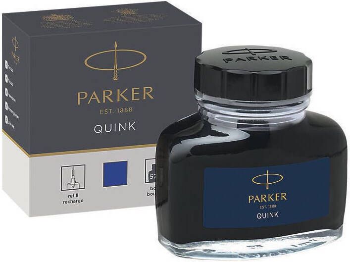 Parker Vulpeninkt Quink permanent 57ml blauw