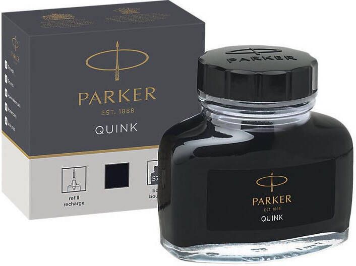 Parker Vulpeninkt Quink permanent 57ml zwart