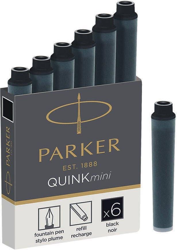Parker Quink Mini inktpatronen zwart doos met 6 stuks