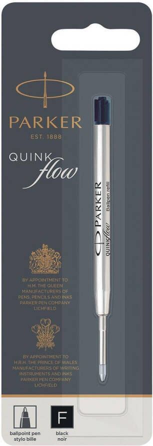 Parker Balpenvulling Quinkflow fijn zwart blister Ã  1 stuk