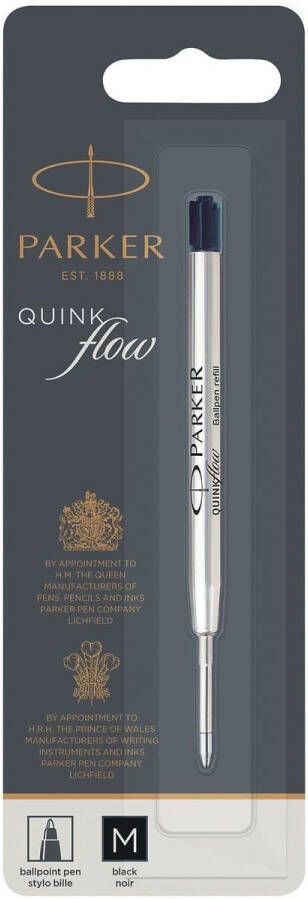Parker Quinkflow vulling voor balpen medium zwart op blister
