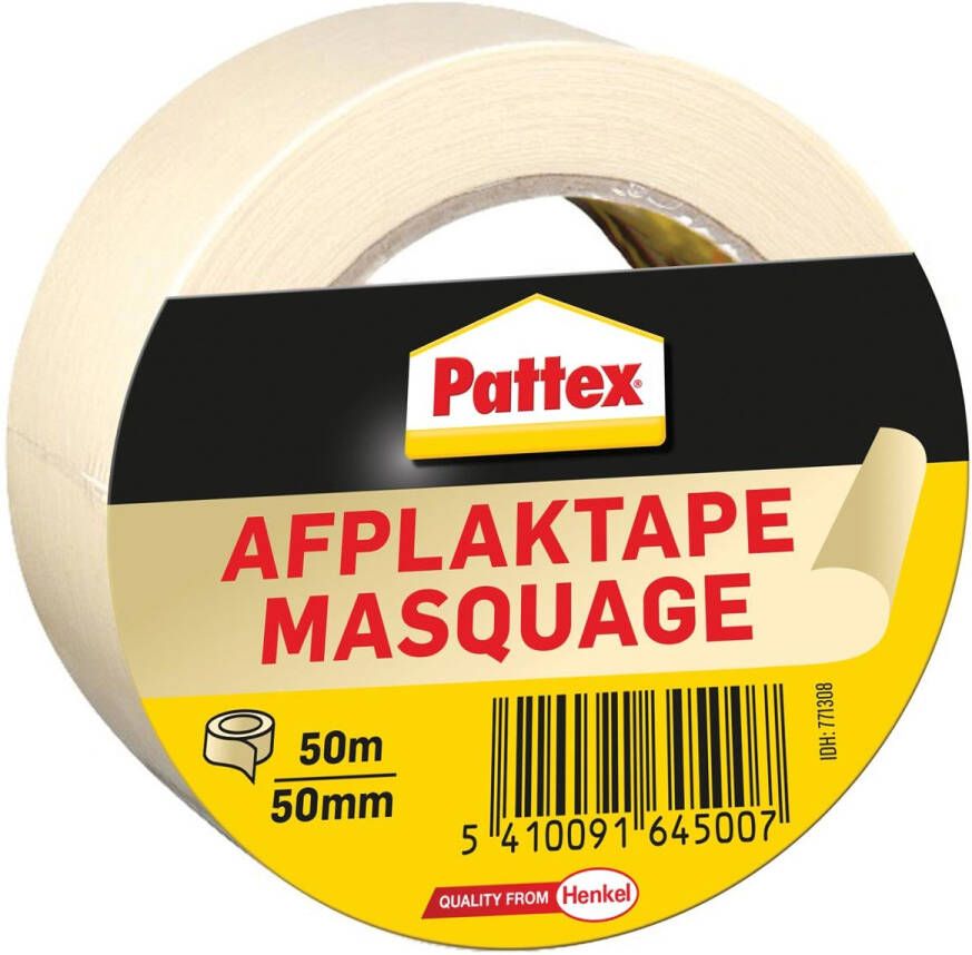 Pattex afplaktape lengte 50 m breedte 50 mm