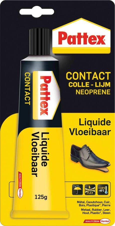 Pattex contactlijm Vloeibaar tube van 125 g op blister
