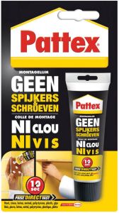 Pattex montagelijm Geen Spijkers & Schroeven tube van 50 g op blister