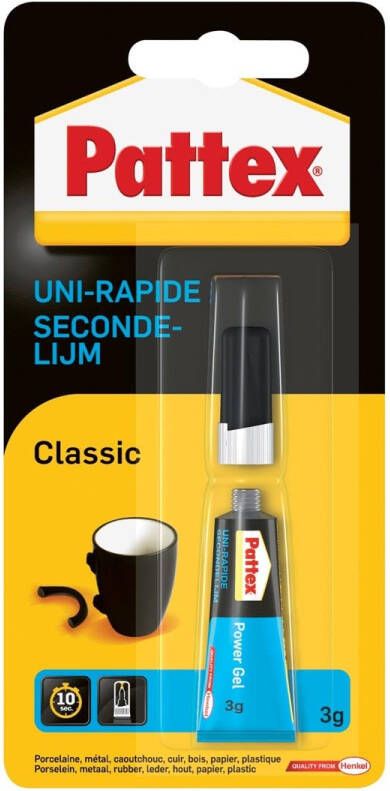 Pattex Secondelijm Classic tube 3gram op blister