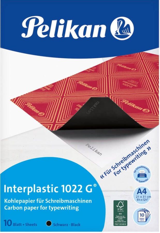 Pelikan carbonpapier Interplastic etui van 10 vel