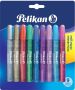 Pelikan glitterlijm 10 5 ml blister van 8 stuks in geassorteerde kleuren - Thumbnail 1