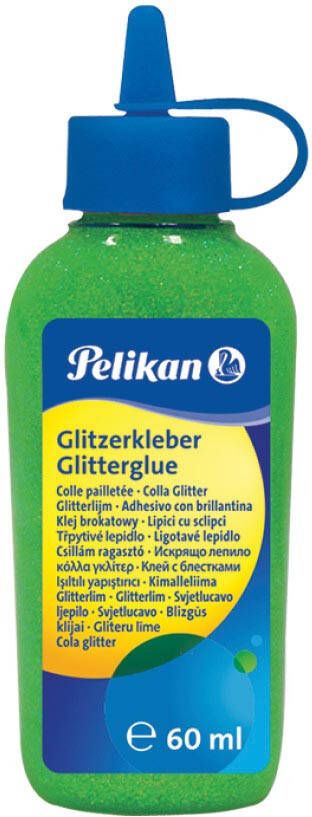 Pelikan glitterlijm flacon van 60 ml groen