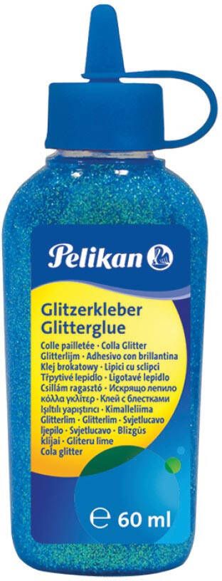 Pelikan glitterlijm flacon van 60 ml turkoois