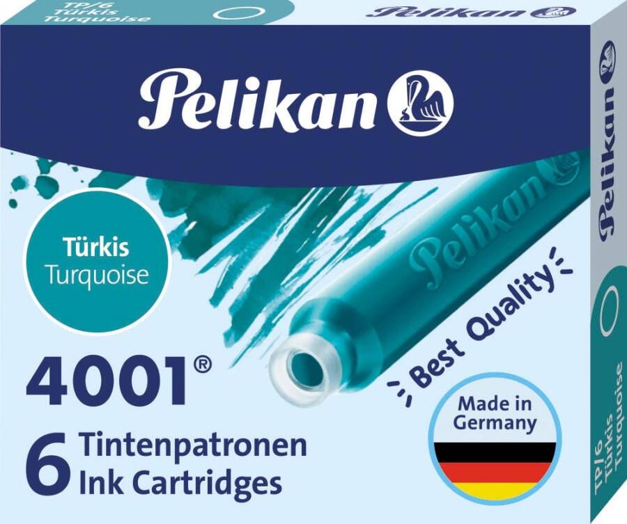 Pelikan Inktpatroon 4001 turquoise 6 stuks