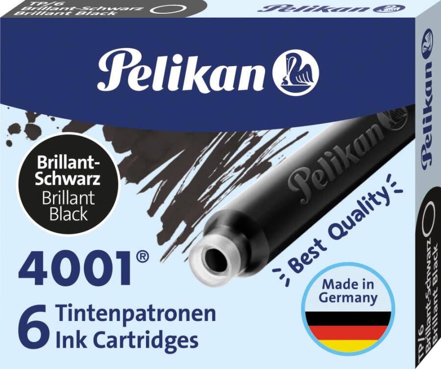 Pelikan Inktpatroon 4001 zwart 6 stuks
