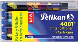 Pelikan Inktpatroon 4001 voor Lamy vulpen blauw doosje Ã  5 stuks