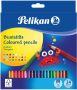 Pelikan kleurpotlood driehoekig etui van 24 stuks in geassorteerde kleuren - Thumbnail 1