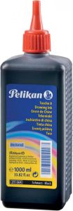 Pelikan Oost-Indische inkt zwart fles met gietstop van 1 l