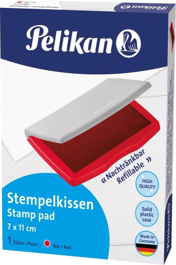 Pelikan Stempelkussen ft 7 x 11 cm rood