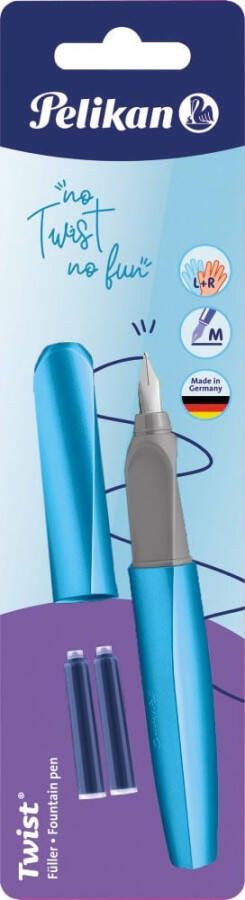 Pelikan Twist vulpen op blister lichtblauw