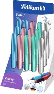 Pelikan Twist vulpen P R457D 15 assorti display van 15 stuks