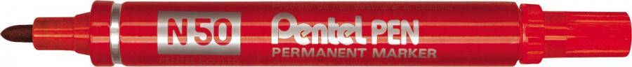 Pentel Viltstift N50 rond rood 1.5 3mm