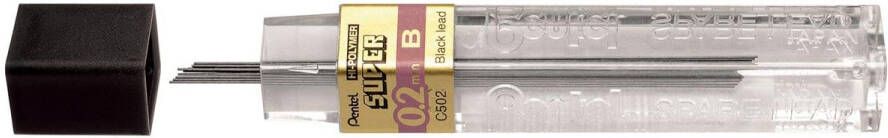 Pentel potloodstiften 0 2 mm B etui van 12 stuks