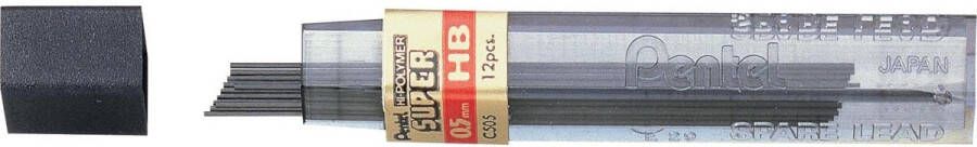 Pentel Potloodstift HB 0.5mm zwart kokerà 12 stuks