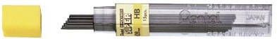 Pentel Potloodstift 2B 0.9mm zwart kokerà 12 stuks