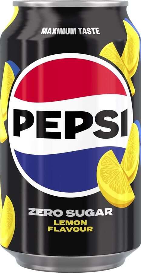 Pepsi Zero Sugar Lemon frisdrank blik van 33 cl pak van 24 stuks