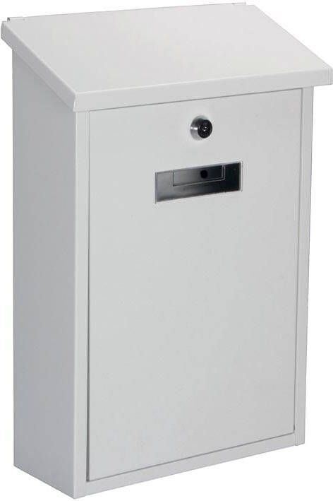 Velleman Brievenbus Rio wand- en paalmontage met naamplaatje incl. 2 sleutels afmetingen (H x B x D) 39.5 x 27 x 10 cm wit
