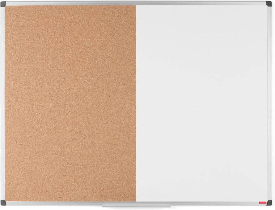 Pergamy combibord kurk en magnetisch whiteboard ft 60 x 90 cm