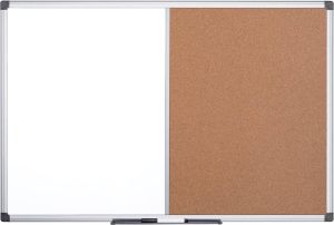 OfficeTown Pergamy Combibord Kurk En Magnetisch Whiteboard Ft 60 X 90 Cm