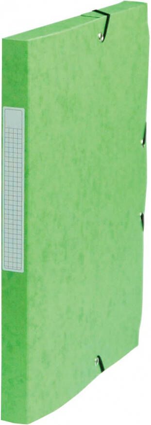 Merkloos Pergamy elastobox rug van 2 5 cm groen