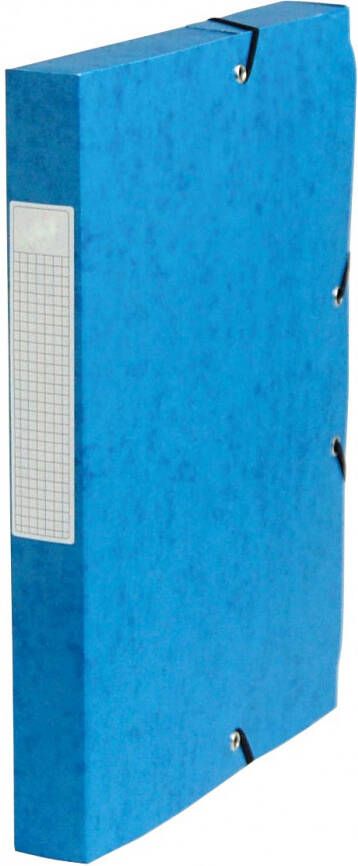 Merkloos Pergamy elastobox rug van 4 cm donkerblauw