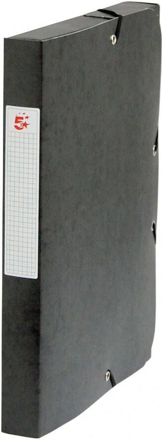 Pergamy elastobox rug van 4 cm zwart