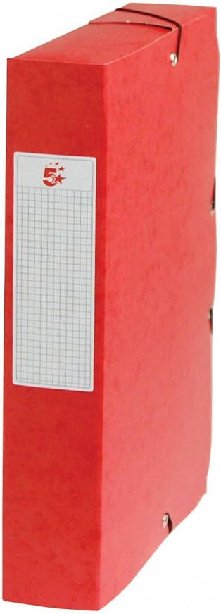 Pergamy elastobox rug van 6 cm rood