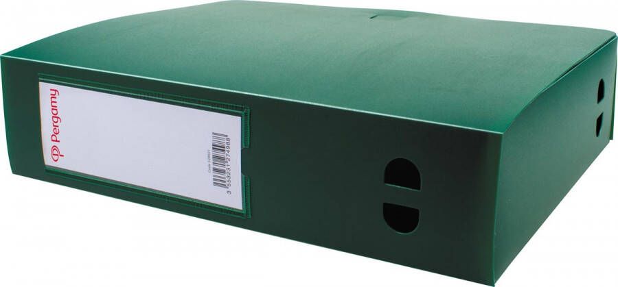 Pergamy elastobox voor ft A4 uit PP van 700 micron rug van 8 cm groen