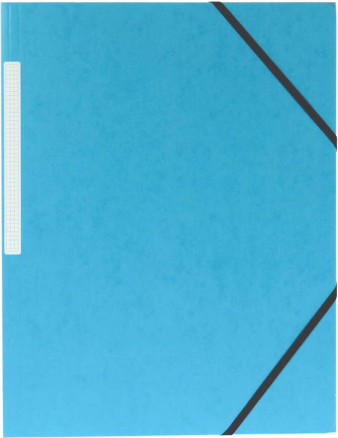 Pergamy elastomap 3 kleppen lichtblauw pak van 10 stuks